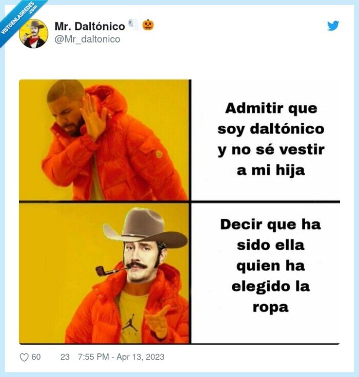 daltonismo,ropa,vestir,hija,drake