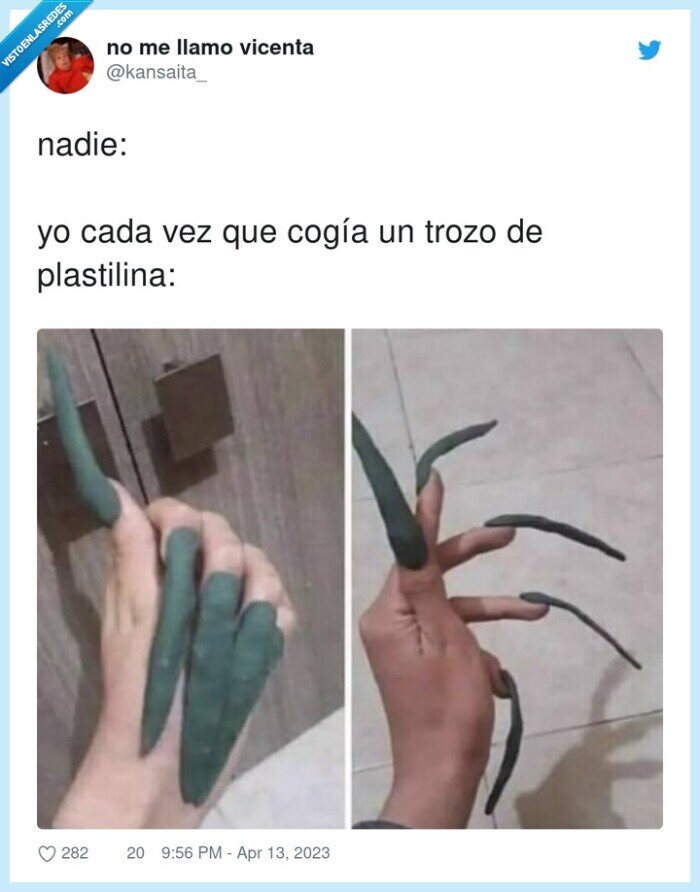 plastilina,trozo,dedos