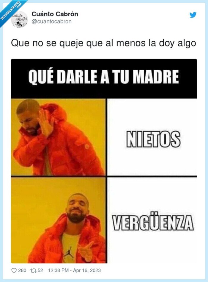 madre,drake,dar,verguenza,nietos