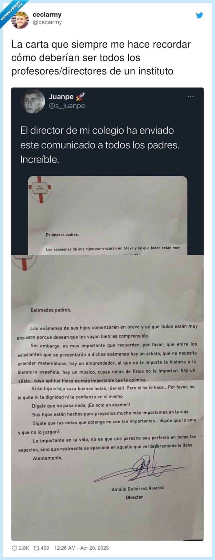 profesores/directores,instituto,recordar,siempre,carta