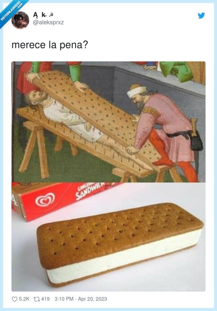 sandwich,helado,agujas,tortura