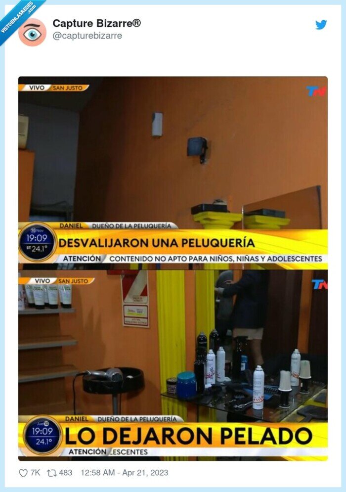 peluquería,robo,pelado