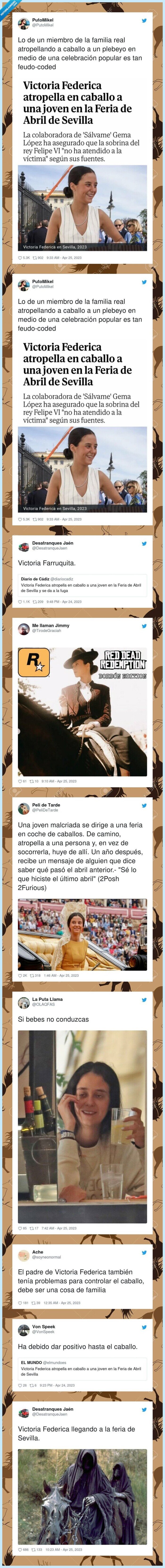 familia real,victoria federica,atropello,feria de abril,sevilla