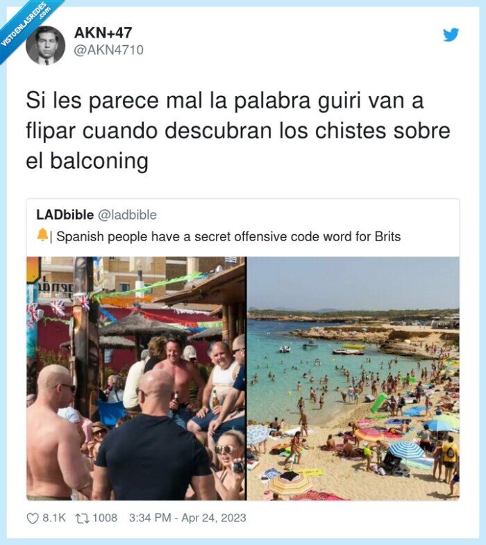balconing,descubrair,palabra,chistes,guiris,flipar