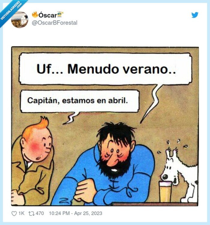 abril,calor,tintin,capitan,verano