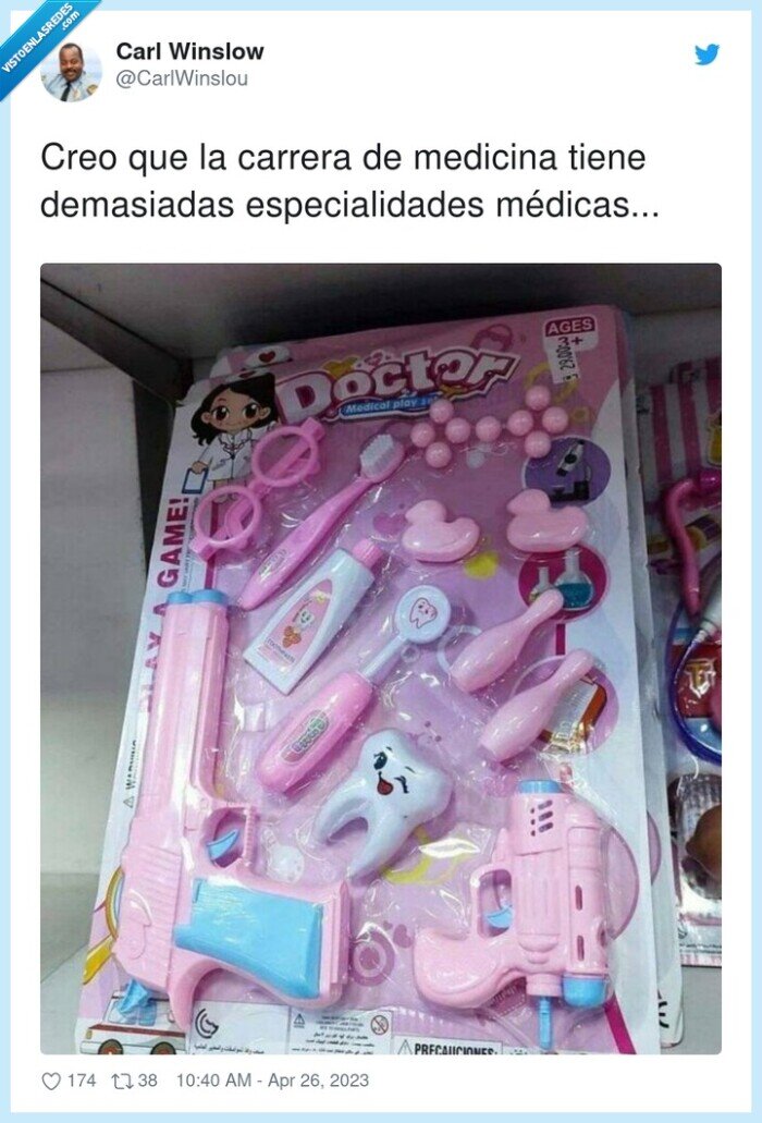 especialidades,demasiadas,medicina,médicas,carrera,pistola