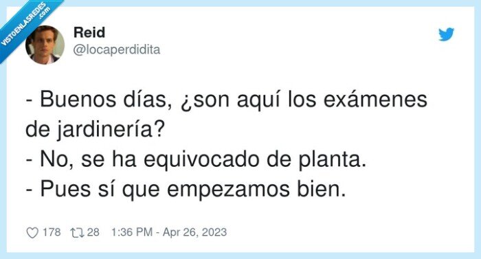 jardinería,equivocado,exámenes,empezar