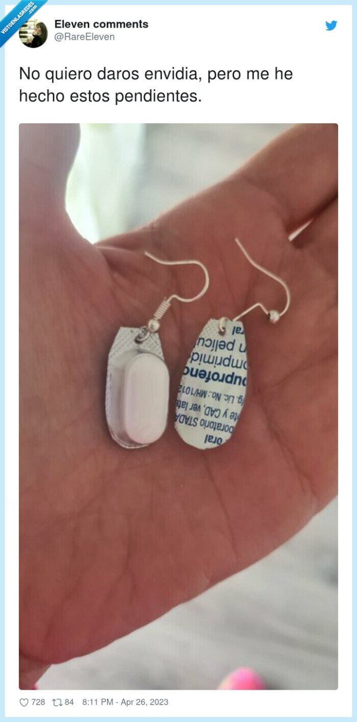 pendientes,envidia,ibuprofeno,pastilla