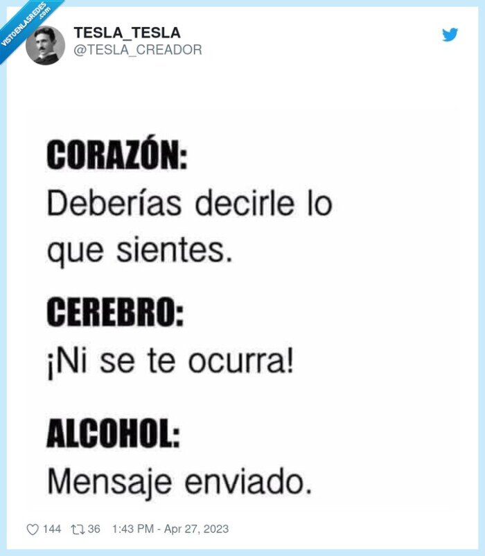 cerebro,corazon,alcohol,novia,enviar,mensaje