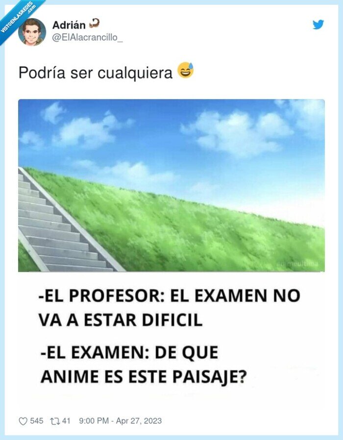 examen,paisaje,dificil,anime