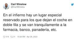 Enlace a Que se junten con los que paran delante del garaje de mi casa para ir al estanco de al lado, por @CarlWinslou