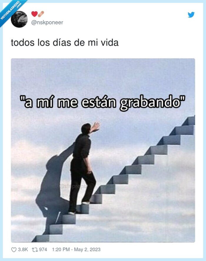 subir,escaleras,show de truman,grabar