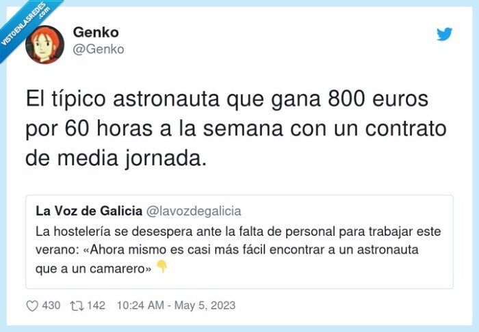 astronauta,contrato,típico,jornada,semana,euros