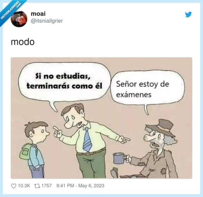 examenes,señor,modo,estudiar,vagabundo