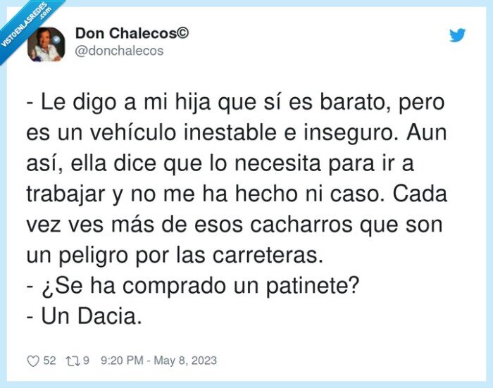 carreteras,vehículo,inestable,cacharros,dacia,patinete