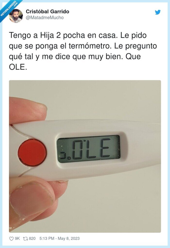 termómetro,hija,ole
