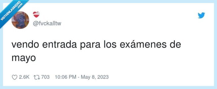 exámenes,entrada,vender,mayo