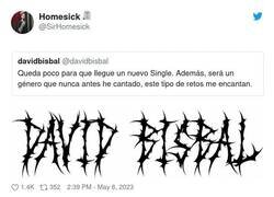 Enlace a David Bisbal cantando Ave María versión Black Metal sería un poco la representación, por @SirHomesick