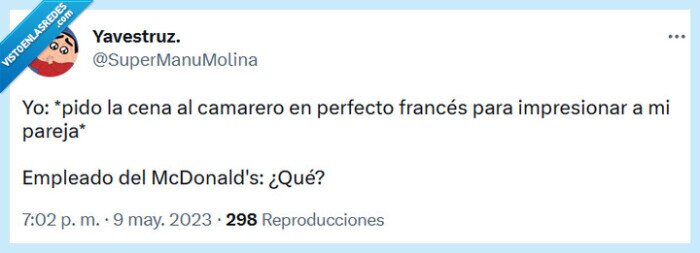 francés,impresionar,pareja,mcdonalds