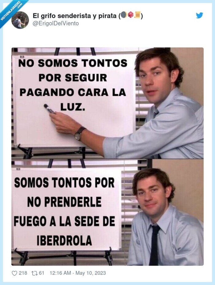 prender fuego,iberdrola,pagar,luz