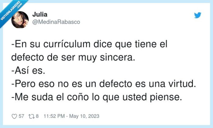currículum,sincera,defecto,virtud