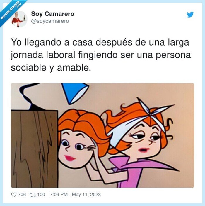 fingiendo,careta,sociable,jornada laboral