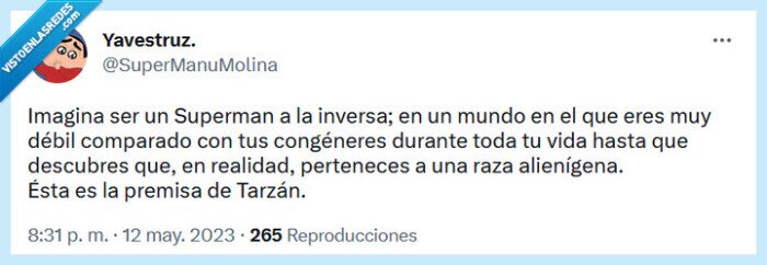 tarzán,superman,contrario