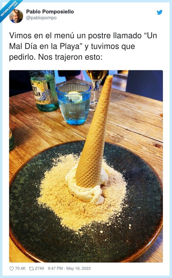 playa,helado,cucurucho,caido,postre