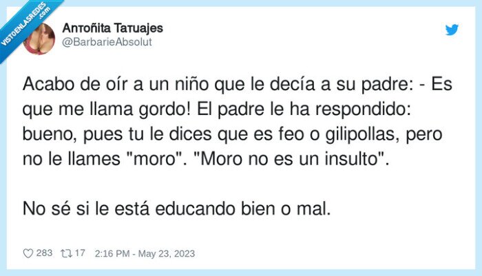 respuesta,educar,moro,educando,insulto