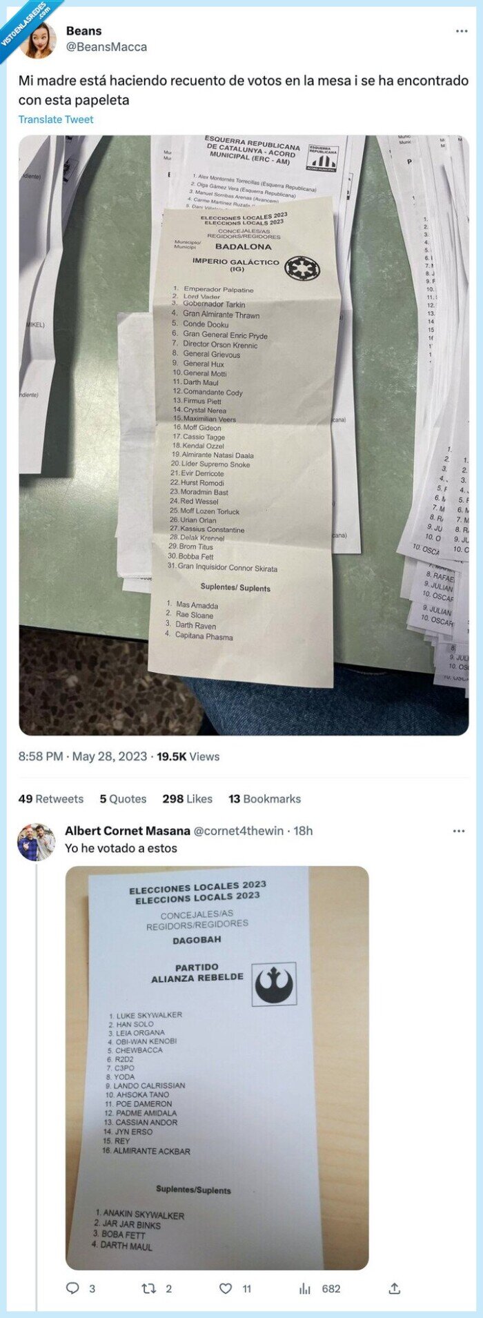 elecciones,star wars,lista