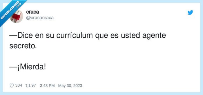 currículum,agente secreto