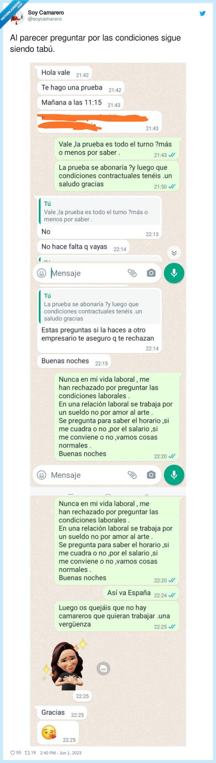 condiciones,preguntar,tabú,trabajo,prueba