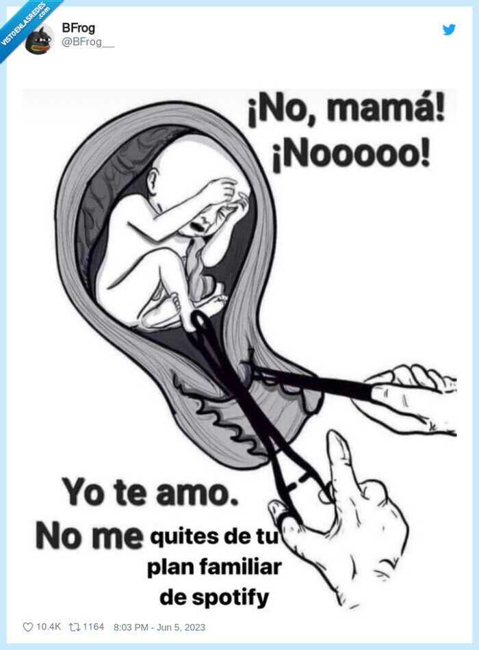 quitar,cordon umbilical,spotify,plan familiar