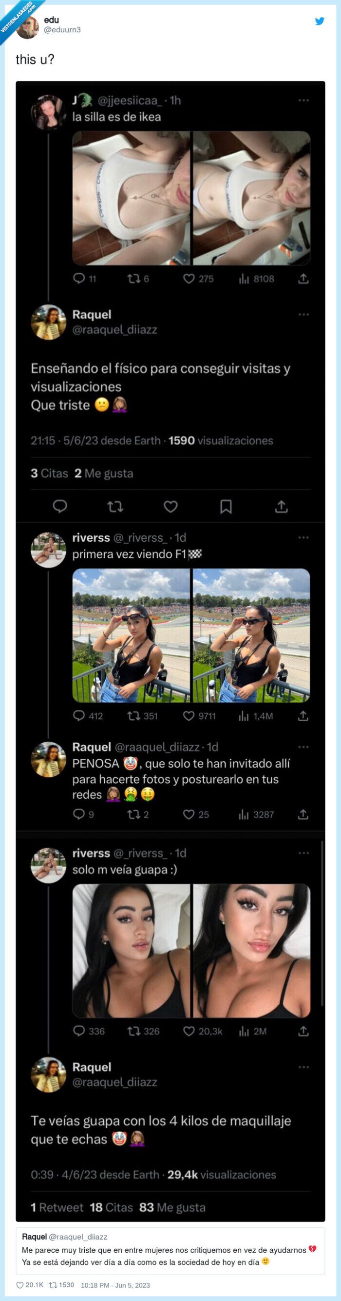 pillada,criticar,mujeres,autozasca,tonta