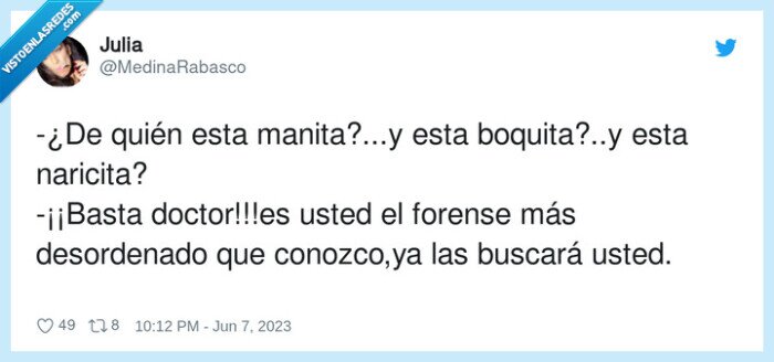 desordenado,doctor,forense,partes