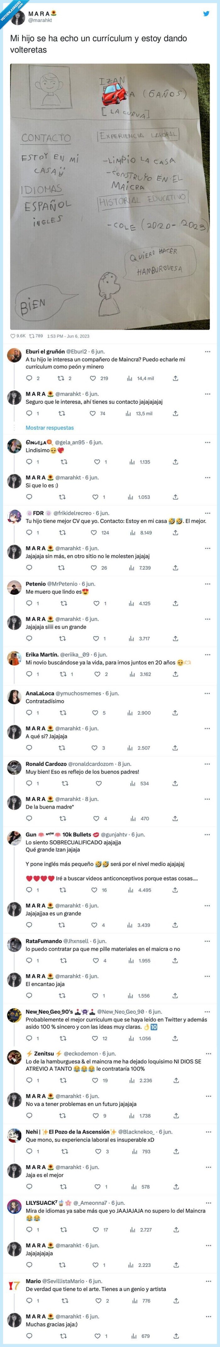 currículum,hijo,niño