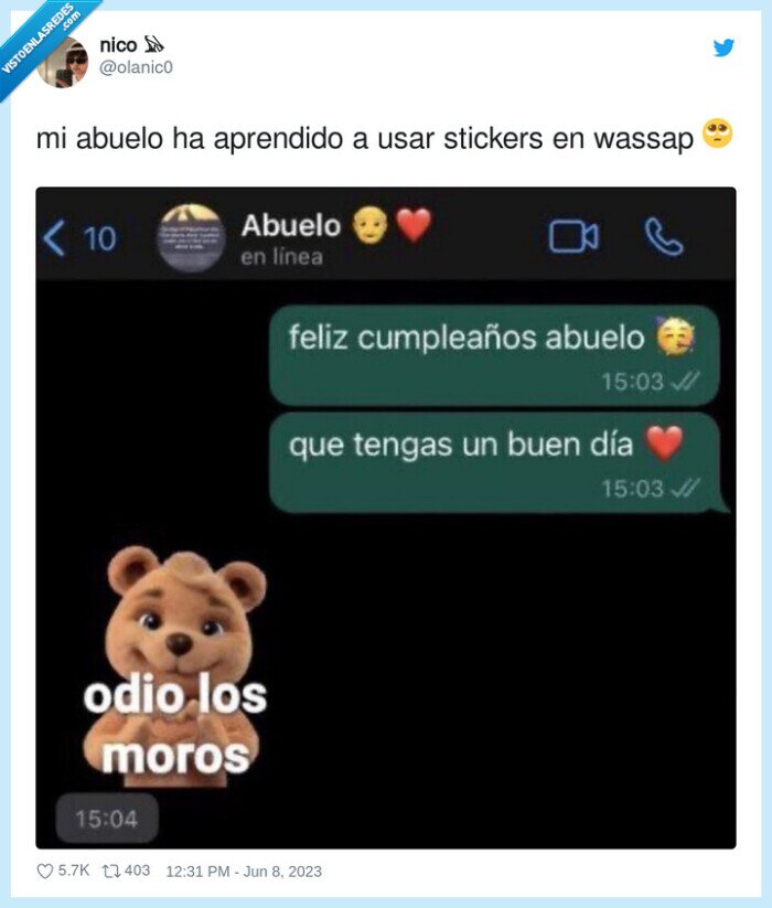 aprendido,stickers,abuelo,wassap,moro