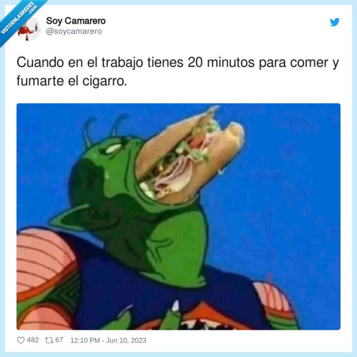 trabajo,minutos,comer,fumarte,cigarro,prisa,tiempo