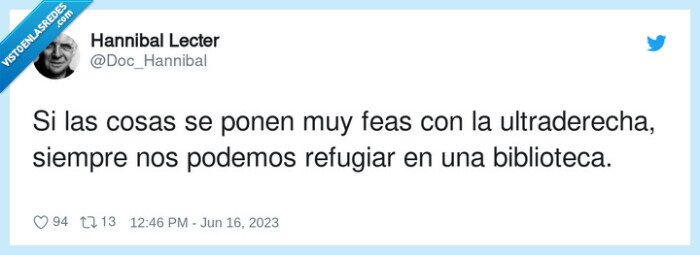 ultraderecha,biblioteca,refugiar