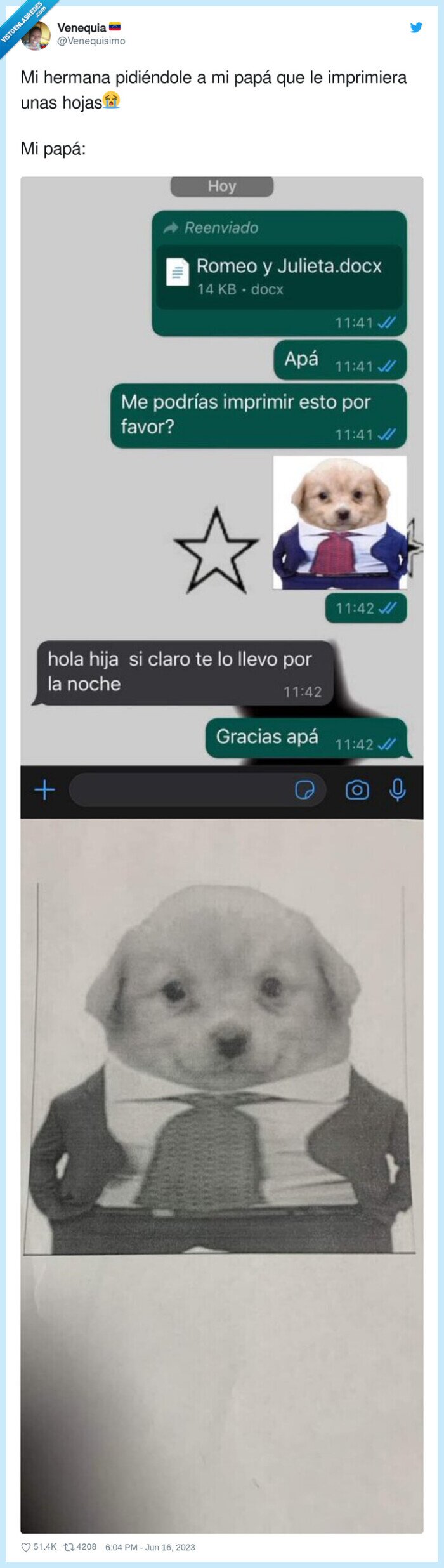imprimir,hojas,hermana,papá,whatsapp,sticker,perro