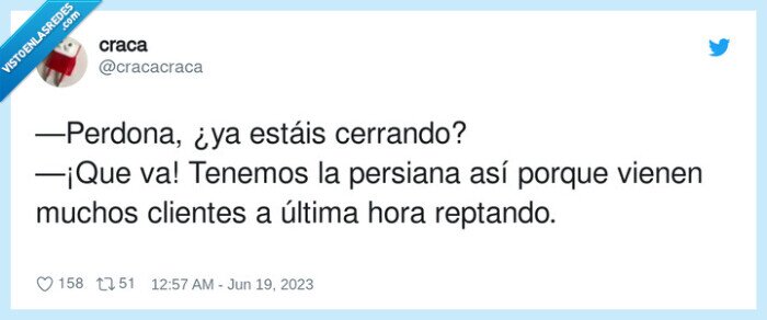 cerrando,persiana,clientes,reptando,tienda