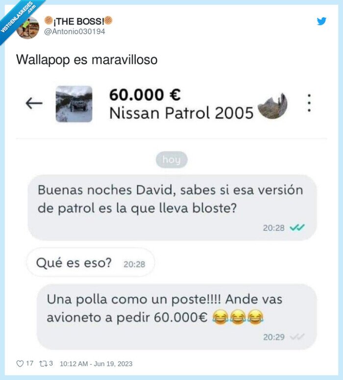 maravilloso,wallapop,bloste,nissan patrol