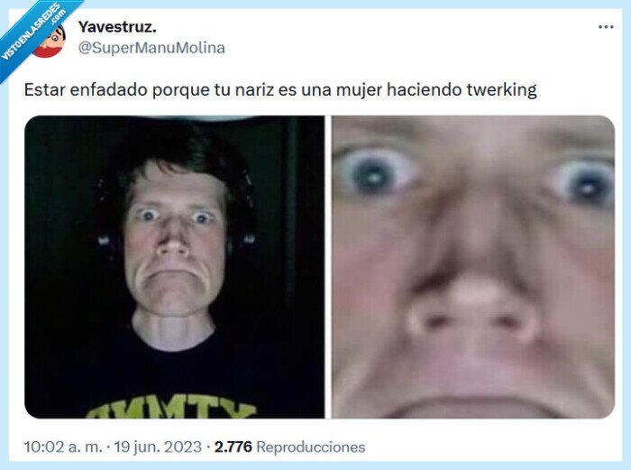 enfadado,twerking,nariz