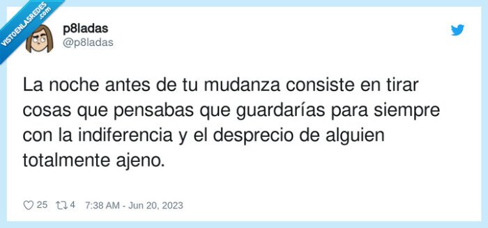 indiferencia,guardar,mudanza,tirar