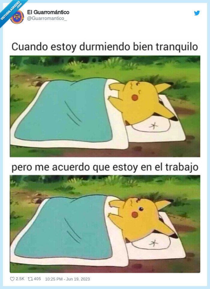 dormir,trabajo,pikachu