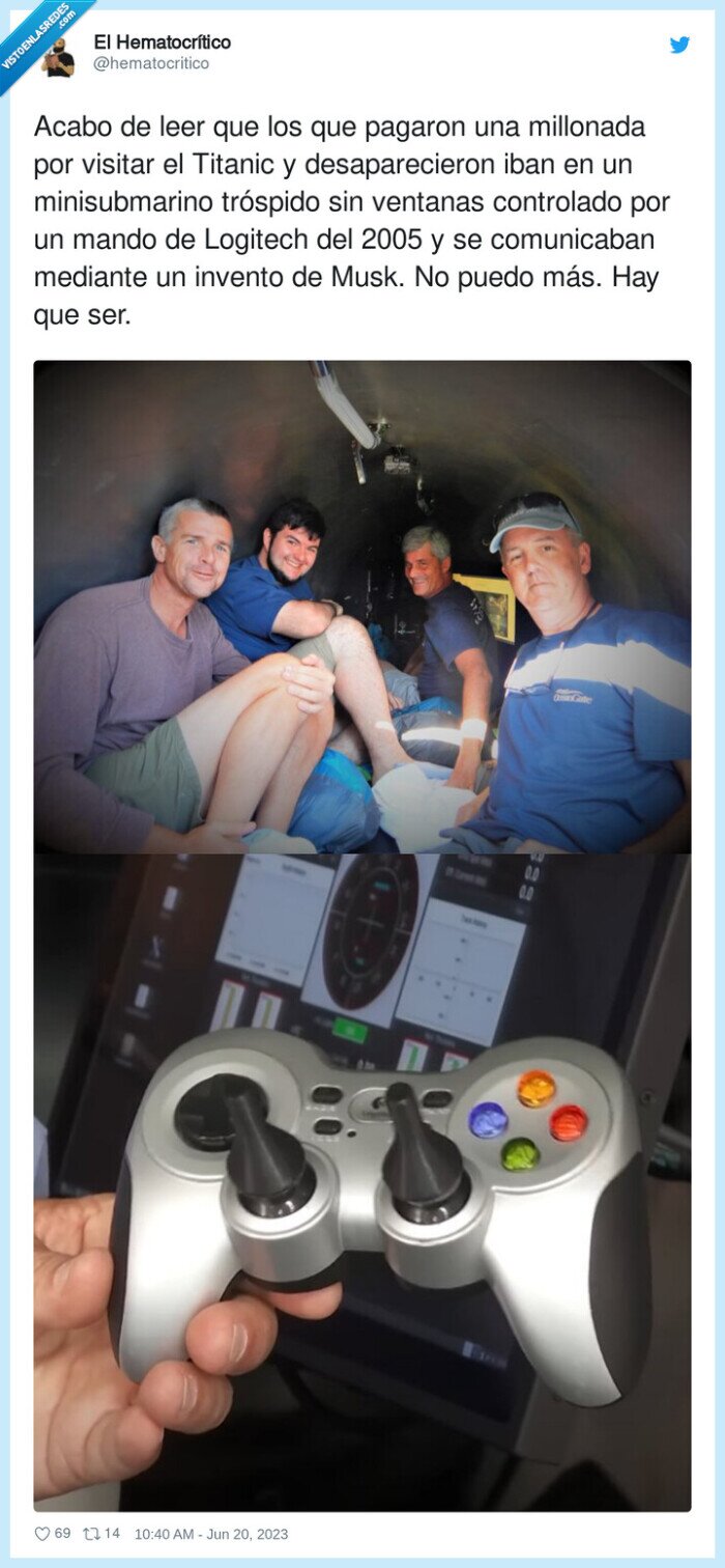 minisubmarino,logitech,mando,videojuegos,titanic