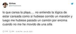 Enlace a El sol pega en la piel constantemente como si de una paliza se tratase, además de deshidratar, por @ainhoasossa