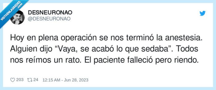 operación,anestesia,sedaba,falleció,paciente