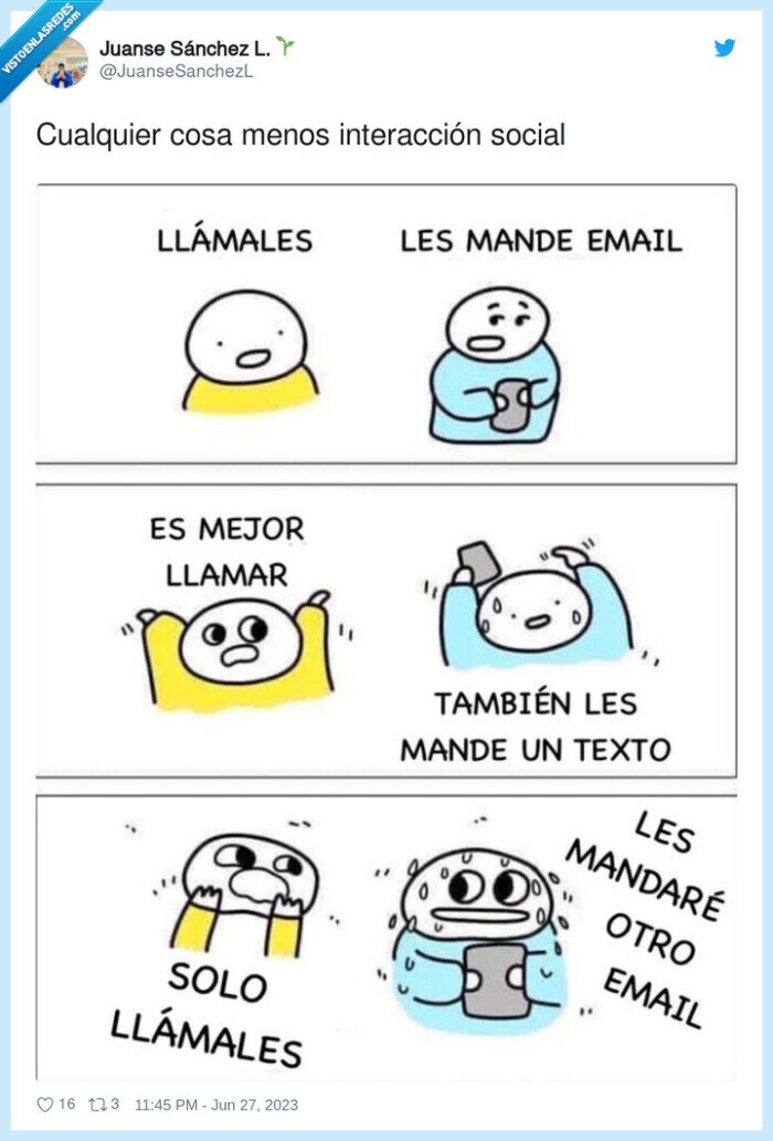 interacción social,llamadas,email