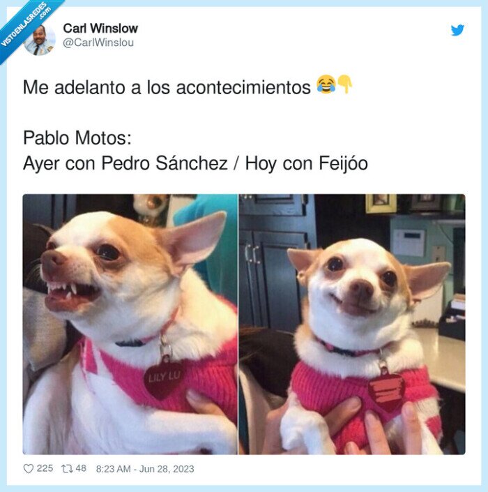 pedro sanchez,hormiguero,perro,feijoo,pablo motos